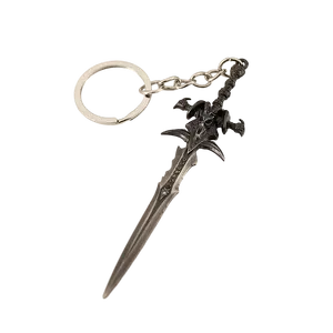 Chaveiro 3D para chaveiro World of Warcraft, espada de metal 9 cm 22 cm 30 cm, atacado, rei lich, espada Frostmourne, com 3 peças