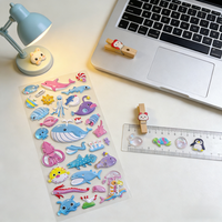 Autocollant décoratif personnalisé en mousse PVC 3D gonflée, sûr, non toxique, imperméable, vernis UV, personnalisable, dessin animé pour enfants
