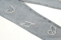 Pantalon en denim de rue haute avec logo personnalisé Pantalon en laine avec empiècement lavé Pantalon décontracté pour hommes Vêtements Vente en gros fabricant OEM