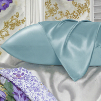 Taie d'oreiller de luxe standard en soie tissée 100% unie, anti-rides, pour hôtels et maisons, personnalisable en gros, pour le soin des cheveux