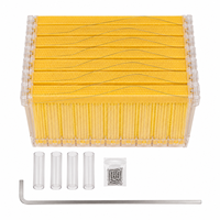 Kit de 7 cadres de ruche à flux automatique en plastique de qualité alimentaire pour apiculture