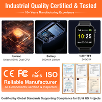 Reloj Inteligente L22 para Trabajadores con Detección de Caídas SOS, Llamadas 4G, GPS, IP68, Batería de 950mAh, Geocerca, Sistema de Monitoreo de Salud, Reloj para Trabajadores Solitarios