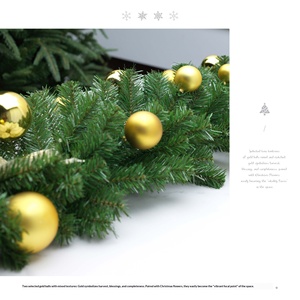 Guirlande de Noël floquée en gros, décoration flocon de neige en rotin pour hôtel, centre commercial, décoration festive intérieure - Product Image 3