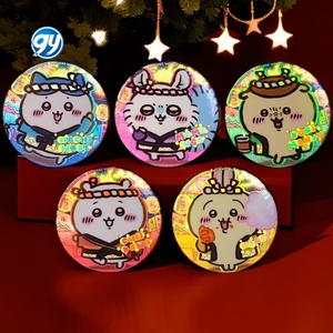 Chiikawa Reflective Badge Anime Two-Dimensional Merchandise Pin Brooch Ita Bag Student <strong>Gift</strong> for Cute Character Fans - Product Image 1