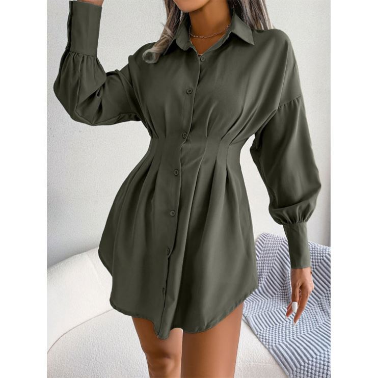 sachin and babi light blue dress OH RARE Women Shirt Western Office Wear Dress With Tie-Up Waist For Women (White, L)