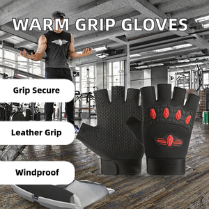 Guantes de Terciopelo y Cuero Resistentes al Viento con Cierre de Cremallera Antideslizante, Diseño de Dedos Completos para Deportes de Invierno, Uso Diario Unisex - Product Image 3