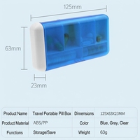 Boîte de rangement transparente en plastique portable et étanche, organiseur de médicaments quotidien pour 7 jours, boîte à pilules