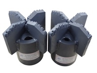 Foret triconique PDC concave non-carottant de 190 mm à 4 lames pour puits d'eau, en acier au carbone forgé, outil de forage