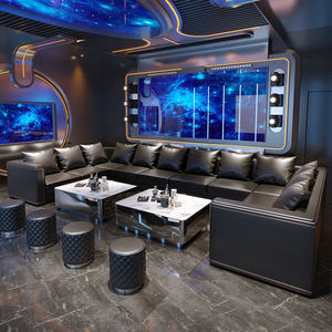 Ensemble de mobilier de bar moderne et luxueux : banquette KTV, canapé de bar pour hôtel, table basse musicale, canapé pour pub, restaurant, fête - Product Image 3