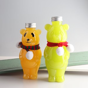 MAYSURE Bouteille d'emballage transparente avec couvercle en forme d'ours en peluche pour boisson bonbon chocolat PET de qualité alimentaire avec étiquette personnalisée - Product Image 5