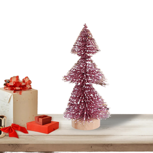 Hoge Kwaliteit Mini Kerstboom Custom-Size Kunstmatige Desktop Decoratie Met Witte Pagode Lay-Out Nieuwe Kleine Kerst Ornament - Product Image 1