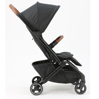 Poussette de voyage ultra compacte et légère en alliage d'aluminium, pliable en 3 sections, pliage à une main, certifiée EN1888-2, capacité de charge de 22 kg, Abon