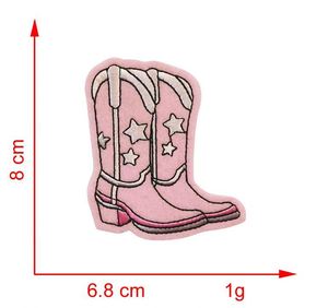 Grande collection de patchs brodés thermocollants en forme de bottes de cowboy et de cowgirl pour la décoration de vêtements, chapeaux et sacs - Product Image 6