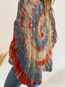 Suéter Feminino Borboleta e Floral em Tricô 2026 Verão Oversized com Malha Pointelle 100% Poliéster Estampado Colorido Estilo Boho - Product Image 3