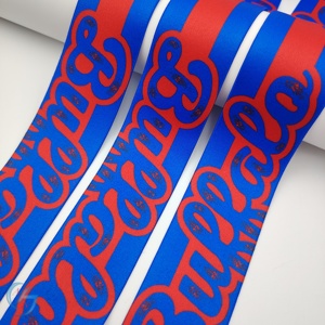 ยางยืดแบบกว้างเนื้อนุ่มสำหรับงานขายส่ง พิมพ์โลโก้ตามสั่ง ผลิตจากโพลีเอสเตอร์/ไนลอน ปลอดภัยต่อสิ่งแวดล้อม สำหรับงานตัดเย็บเสื้อผ้า - Product Image 1