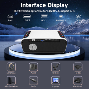 Projecteur intelligent portable Android OEM 1850ANSI A9Q 8K avec Bluetooth et Wi-Fi, projecteur vidéo domestique, projecteur de plafond 4K haute luminosité 1850 AN - Product Image 6