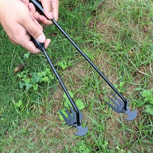 2 In 1 Garden Rake Manual WSeed Grass Rooting Tool <b>Puller</b> Shovel 4 Teeth Weeding Removal Hand Gardening Loose Soil Tool Weeder - Product Image 5