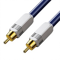 Câble audio coaxial RCA en cuivre sans oxygène HS-701 (Chine) pour amplificateurs TV, lecteurs DVD, consoles de mixage