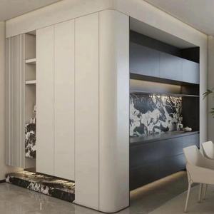 Meuble d'appoint et table basse de salon en bois massif, style simple, moderne et minimaliste, avec design de plateau en pierre de luxe léger, fabriqué en Chine - Product Image 2