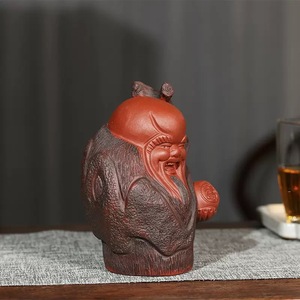 Statuetta in Argilla Viola di Yixing, Il Dio della Longevità, Regalo Classico Creativo, Scultura Artigianale Yixing - Product Image 2