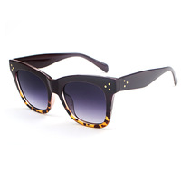 Lunettes de soleil unisexes Raine, style européen et américain, grande monture, protection UV400, tendance, design riveté, 9768