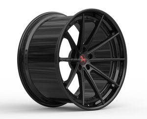 Venta Especial <span class=keywords><strong>de</strong></span> Ruedas <span class=keywords><strong>de</strong></span> 2 Piezas para Automóviles <span class=keywords><strong>de</strong></span> Pasajeros con Barril Negro Brillante, Pernos Rojos y Tapa Central Personalizable para <span class=keywords><strong>Ferrari</strong></span> 296 GTS - Product Image 5