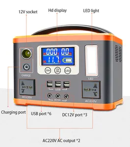 Support Global Agent Camping Outdoor Solar Generator Lithium Ion Battery 27500mah 10.8V 605Wh Portable Power Station