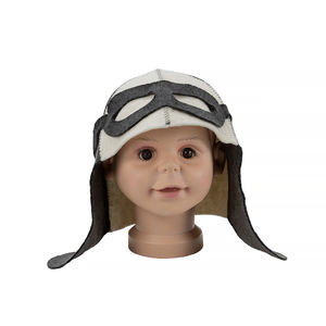 Chapeau de sauna isolé en laine à épissage bicolore unisexe de haute qualité fabricant professionnel réglable luxe doux confortable - Product Image 1