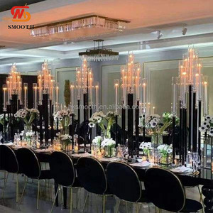 Candelabro Negro Gótico de Cristal con 9 Cabezas, Estable y Grueso, de 1.2m de Altura, para Bodas y Banquetes, el Más Vendido - Product Image 5