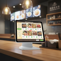 Terminal de Punto de Venta con Pantalla Táctil de 15.6 Pulgadas para Restaurante, Caja Registradora, Software POS, Sistema POS Todo en Uno, Sistemas de Punto de Venta
