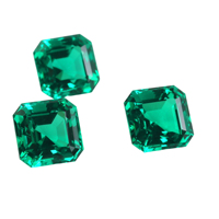 Émeraude colombienne de laboratoire, qualité supérieure, taille Asscher, pour la fabrication de bijoux, 5*5~10*10mm, vente directe d'usine