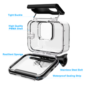 Boîtier étanche Hongdak 60M pour <span class=keywords><strong>GoPro</strong></span> Hero 13 12 11 <span class=keywords><strong>10</strong></span> 9, protection de plongée sous-marine, <span class=keywords><strong>filtre</strong></span> d'objectif - Product Image 6