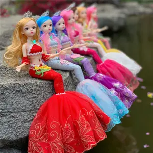 Mermaid Doll Girl Toy Princess Kids Birthday Gift Doll Game Play Wedding Mermaid Costume Girl Princess Toys