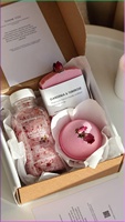 Set Hadiah Sabun Pijat & Bom Mandi Bunga Lavender Wanita dengan Label Pribadi Khusus