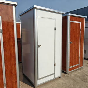 Cabina de ducha móvil individual moderna, bloque de baño exterior, ducha prefabricada, ducha portátil para obra de construcción - Product Image 3