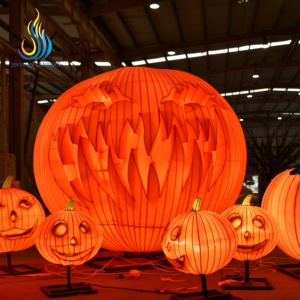 <span class=keywords><strong>Lanterne</strong></span> géante LED d'Halloween en forme de fantôme et de citrouille pour décorations de jardin et de cour - Product Image 2