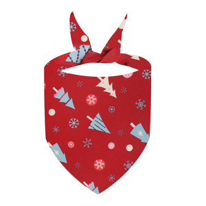 Serviette triangulaire de Noël pour animaux de compagnie, vente en gros, serviette anti-bave pour chien et chat, motif Père Noël - Product Image 5