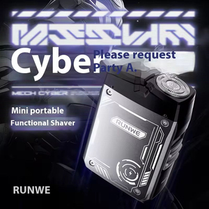 เครื่องโกนหนวดไฟฟ้าขนาดพกพาแบบชาร์จไฟได้ผ่านพอร์ต Mini USB สำหรับผู้ชาย ใช้โกนหนวดและขนบนใบหน้า - Product Image 2