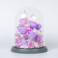 Vente directe d'usine, roses éternelles artisanales dans un verre pour la Saint-Valentin, cadeau pour la fête des mères, fleurs préservées