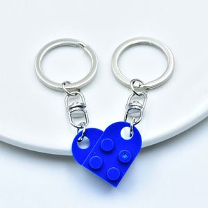 Ensemble de porte-clés pour couple d'amis, pendentif en forme de cœur, puzzle à assembler, accessoires de bijoux en plastique - Product Image 4