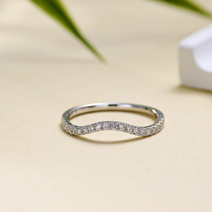 14K Solid White Gold Natural Diamonds Eternity Band <b>Ring</b> Brilliant Cut Prong Setting Women's Classic Wedding Party Luxury - Product Image 3