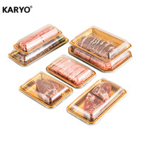 KY2-250 Jetable Or Sushi Plateaux Boîte D'emballage Effectuer Conteneur À Emporter Boîte En Plastique à Aller Conteneurs