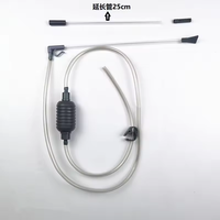 Petit nettoyeur d'aquarium avec pompe à eau en plastique-verre-PP pour le changement d'eau des aquariums, utilisation en salon, portable