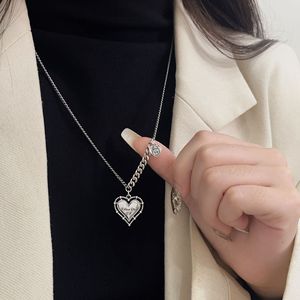 S925 Silver Heart Necklace Women's 925 Silver Love Pendant Everyday Wear Fine Chain Jewelry - Product Image 2