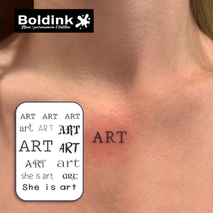Boldink สติกเกอร์รอย<span class=keywords><strong>สัก</strong></span>ติดไหปลาร้าหน้าอกกึ่งถาวรกันน้ำลายตัวอักษรศิลปะที่สวยงามออกแบบได้ตามต้องการเธอเป็นศิลปะเซ็กซี่ - Product Image 1