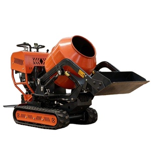 Bétonnière compacte sur chenilles avec tambour auto-chargeur et moteur pour usage en construction - Product Image 1