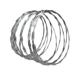 Factory Price 450mm Coil Razor Barbed Wire For Sale