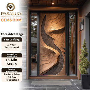 <span class=keywords><strong>Porte</strong></span> d'ingresso esterne di sicurezza <span class=keywords><strong>in</strong></span> alluminio e <span class=keywords><strong>legno</strong></span> di lusso moderne OEM PSL 2026 per ville e abitazioni residenziali - Product Image 1