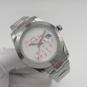 Pour ceux qui s'en soucient, <span class=keywords><strong>je</strong></span> suis déjà en retard sur cette montre analogique automatique mécanique étanche en acier inoxydable de 41 mm à monter soi-même avec alarme. - Product Image 3
