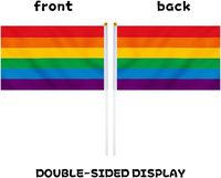 Drapeau LGBT miniature de poche, 100 % polyester, arc-en-ciel, fierté non binaire, fierté gay, vente en gros